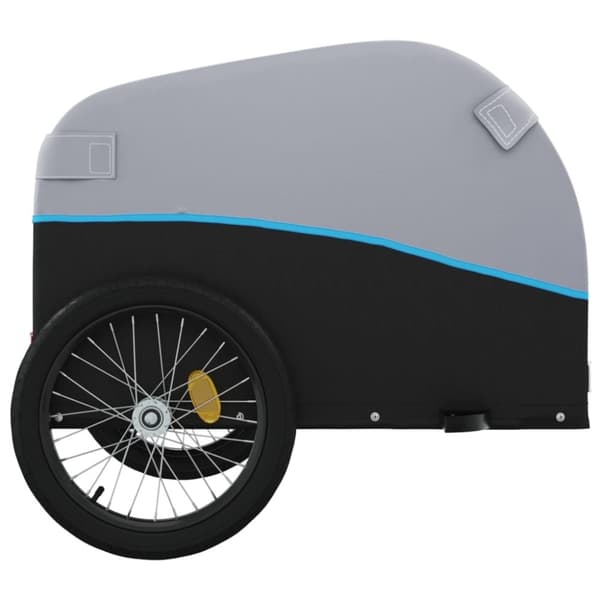 vidaXL cykelanhænger 45 kg jern sort og blå