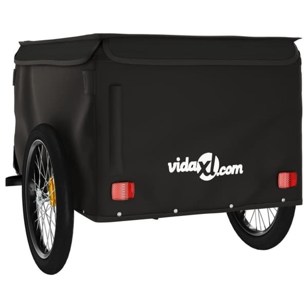 vidaXL cykelanhænger 45 kg jern sort