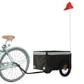 Miniatyrbild 3 av 11: vidaXL Cykelvagn svart och grå 30 kg järn