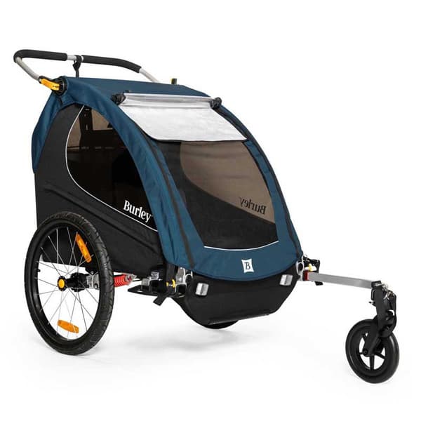 Burley Tvåsitsig Trailer Encore X Silver Max 45 kg Pojke