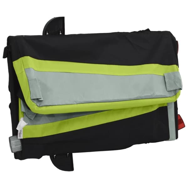 vidaXL Sykkelvogn svart og grønn 30 kg jern