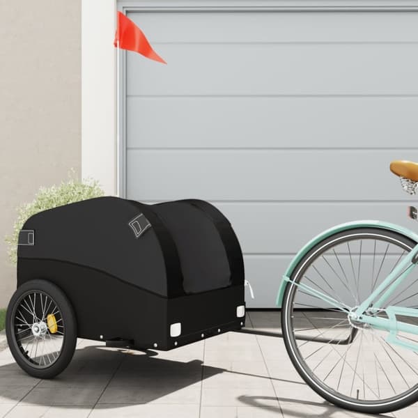 vidaXL cykelanhænger 45 kg jern sort