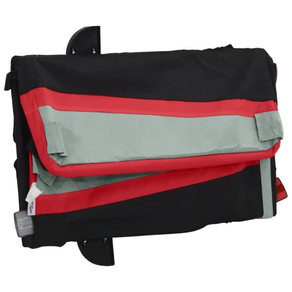 vidaXL Sykkelvogn svart og rød 45 kg jern
