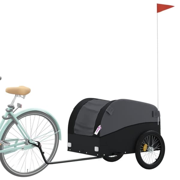 vidaXL cykelanhænger 45 kg jern sort