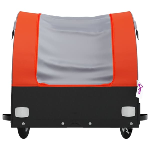 vidaXL cykelanhænger 30 kg jern sort og orange