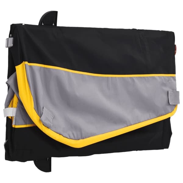 vidaXL Sykkelvogn svart og gul 30 kg jern