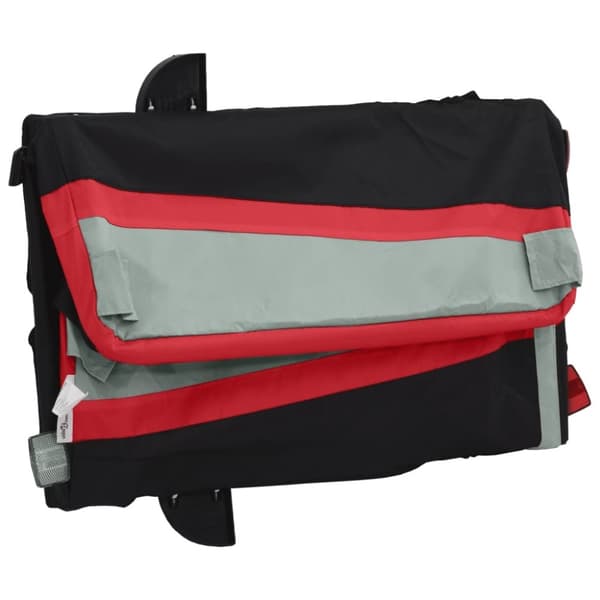 vidaXL Sykkelvogn svart og rød 45 kg jern
