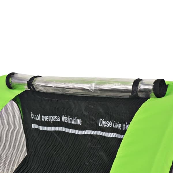Polkupyörän peräkärry harmaa ja vihreä 30 kg