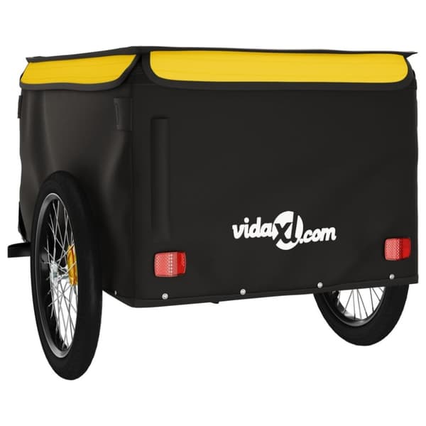 cykelanhænger 45 kg jern sort og gul