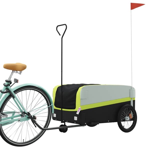 Cykelvagn svart och grön 45 kg järn