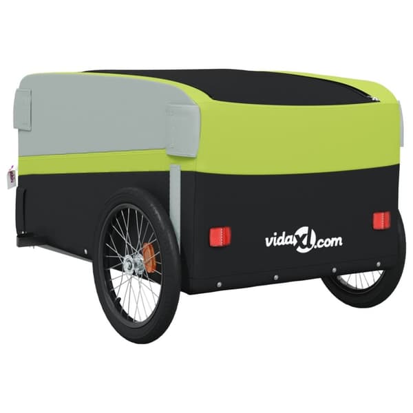 Cykelvagn svart och grön 45 kg järn