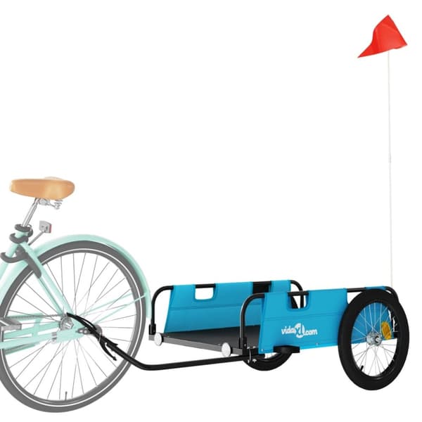 Cykelvagn blå oxfordtyg och järn