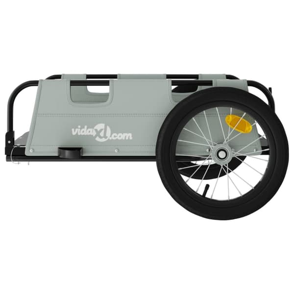 cykeltrailer oxfordstof og jern grå