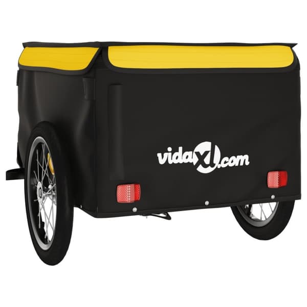 Cykelvagn svart och gul 45 kg järn