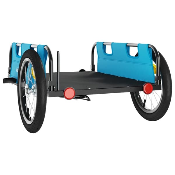 cykeltrailer oxfordstof og jern blå