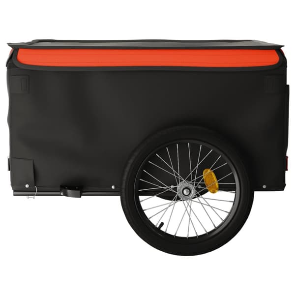 cykelanhænger 45 kg jern sort og orange