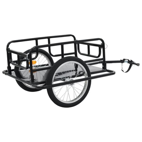cykelanhænger 130x73x48,5 cm stål sort