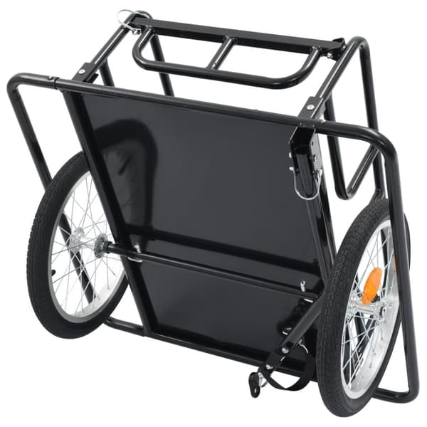 cykelanhænger 130x73x48,5 cm stål sort