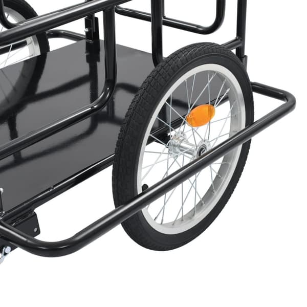cykelanhænger 130x73x48,5 cm stål sort