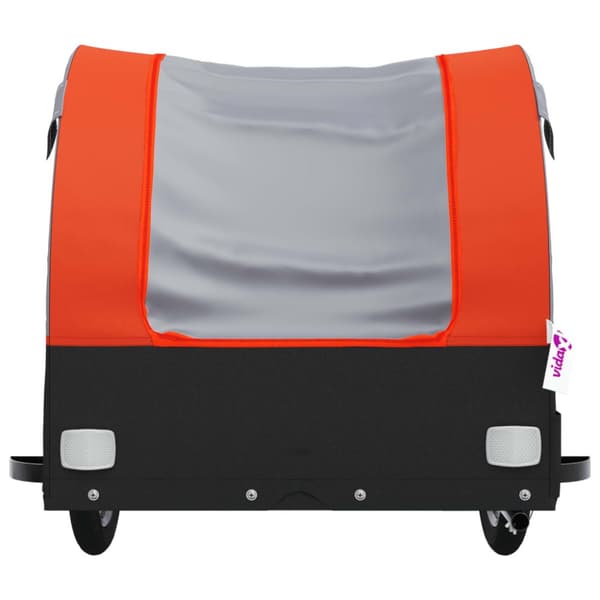 cykelanhænger 45 kg jern sort og orange