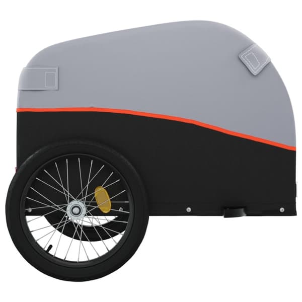 cykelanhænger 45 kg jern sort og orange