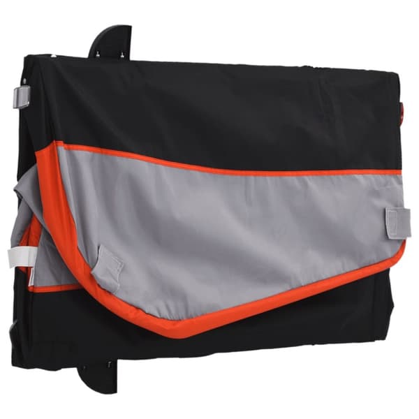 cykelanhænger 45 kg jern sort og orange