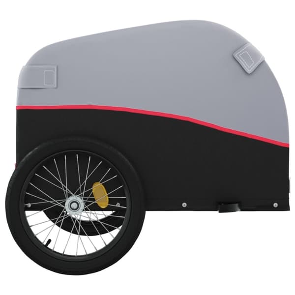 Cykelvagn svart och röd 45 kg järn