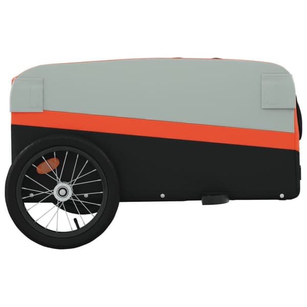 cykelanhænger 45 kg jern sort og orange