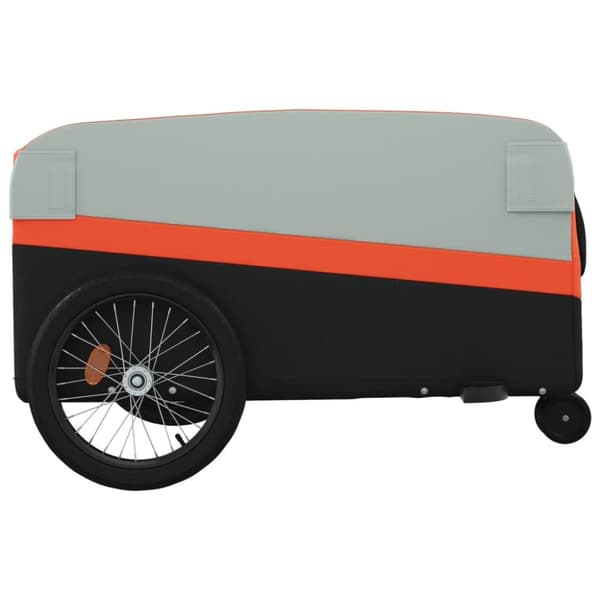 cykelanhænger 45 kg jern sort og orange