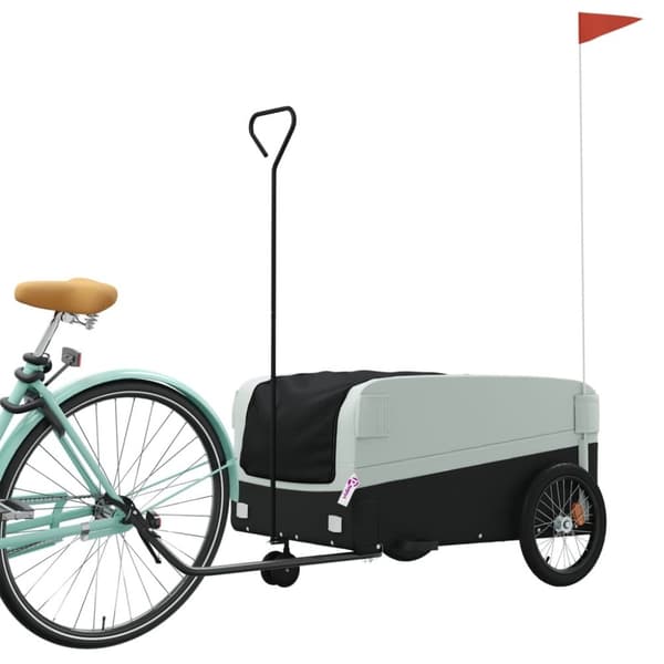 cykelanhænger 45 kg jern sort og grå