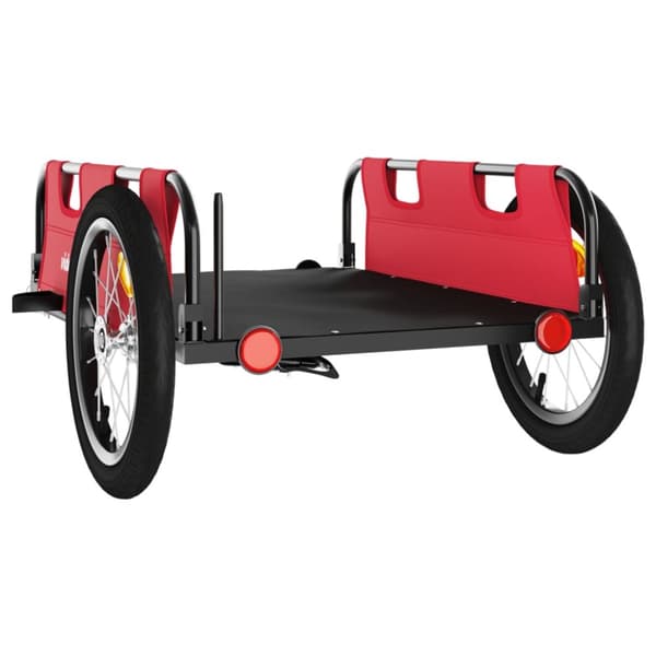cykeltrailer oxfordstof og jern rød