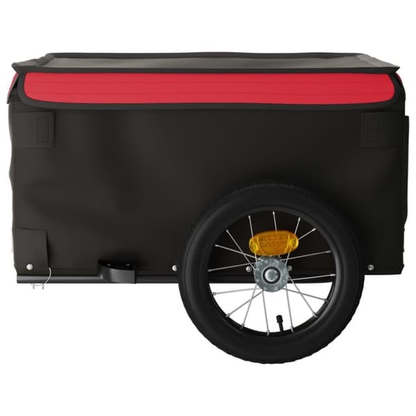 cykelanhænger 30 kg jern sort og rød