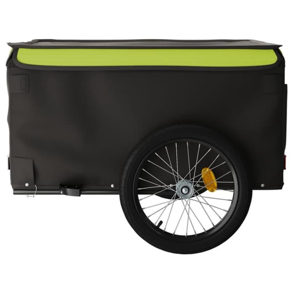 cykelanhænger 45 kg jern sort og grøn