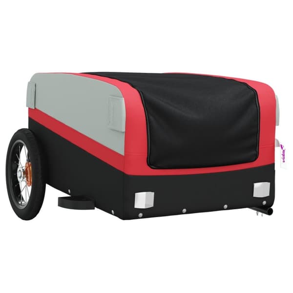Cykelvagn svart och röd 30 kg järn