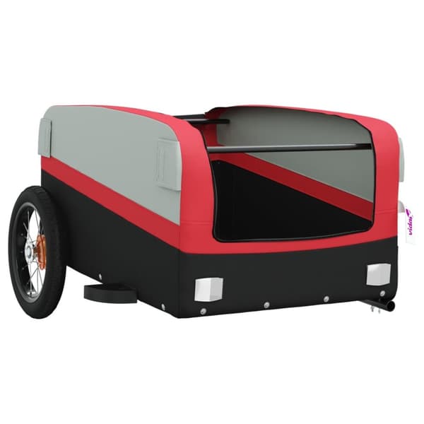 Cykelvagn svart och röd 30 kg järn