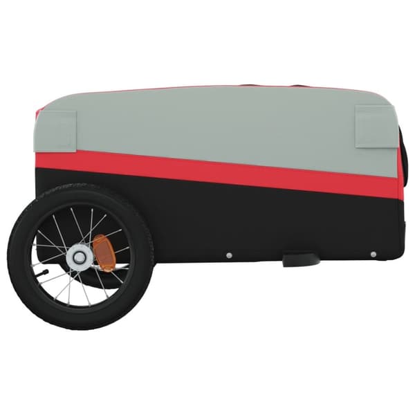 Cykelvagn svart och röd 30 kg järn