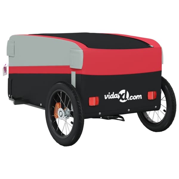 Cykelvagn svart och röd 30 kg järn