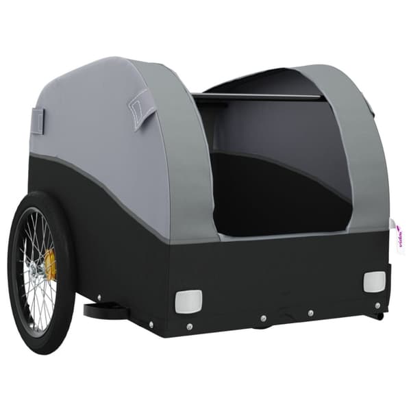 Cykelvagn svart och grå 30 kg järn