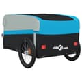 Miniatyrbilde 9 av 11: vidaXL Sykkelvogn svart og blå 45 kg jern