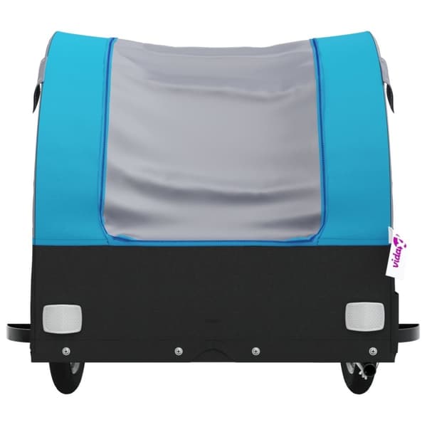 vidaXL Sykkelvogn svart og blå 30 kg jern