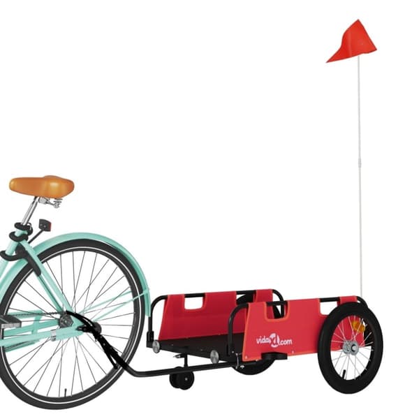vidaXL cykeltrailer oxfordstof og jern rød