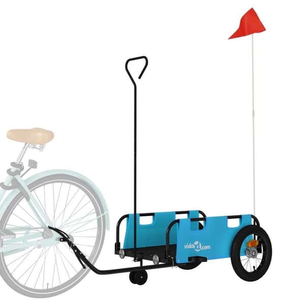 vidaXL cykeltrailer oxfordstof og jern blå