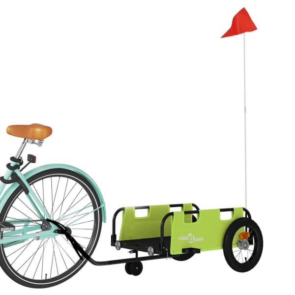 vidaXL cykeltrailer oxfordstof og jern grøn