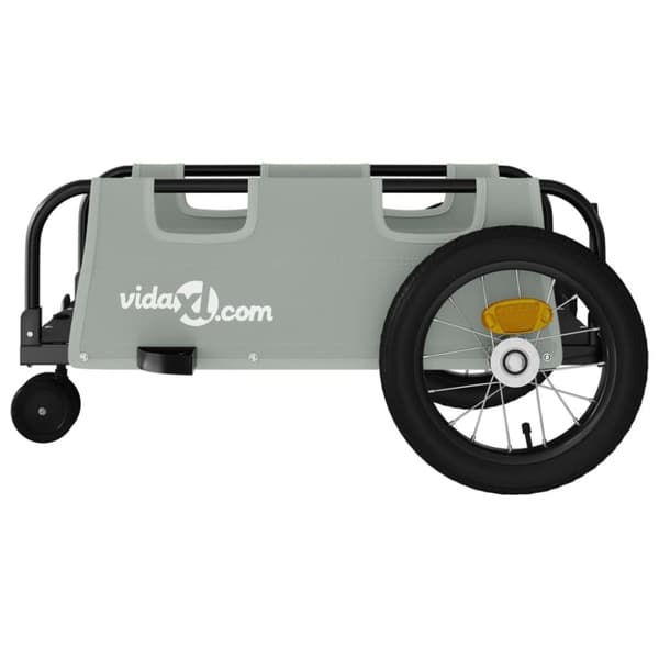 vidaXL cykeltrailer oxfordstof og jern grå