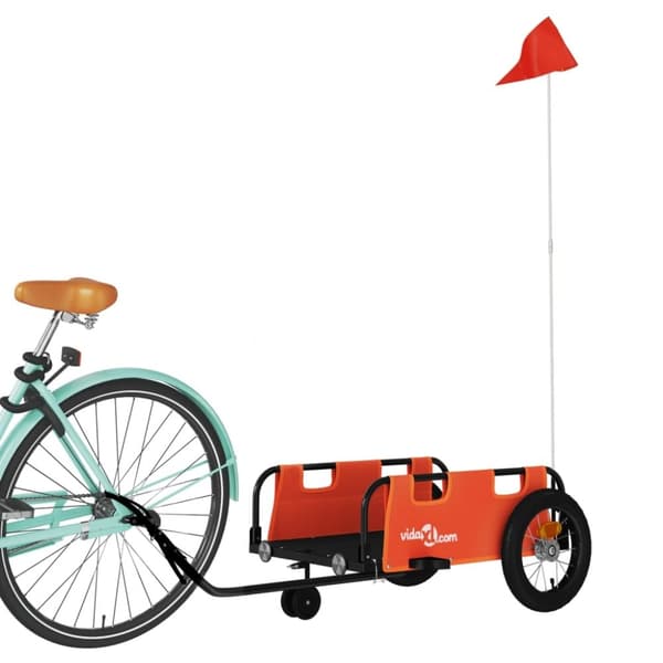 vidaXL cykeltrailer oxfordstof og jern orange