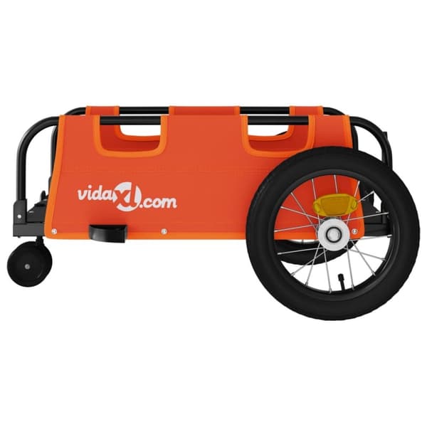 vidaXL cykeltrailer oxfordstof og jern orange