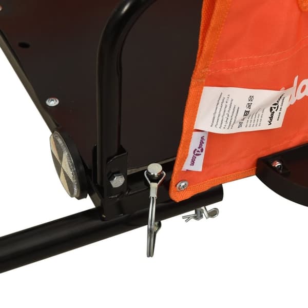 vidaXL cykeltrailer oxfordstof og jern orange