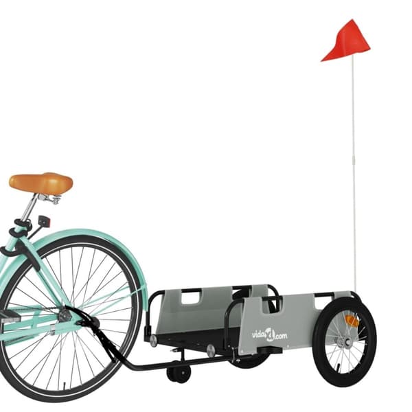 vidaXL cykeltrailer oxfordstof og jern grå