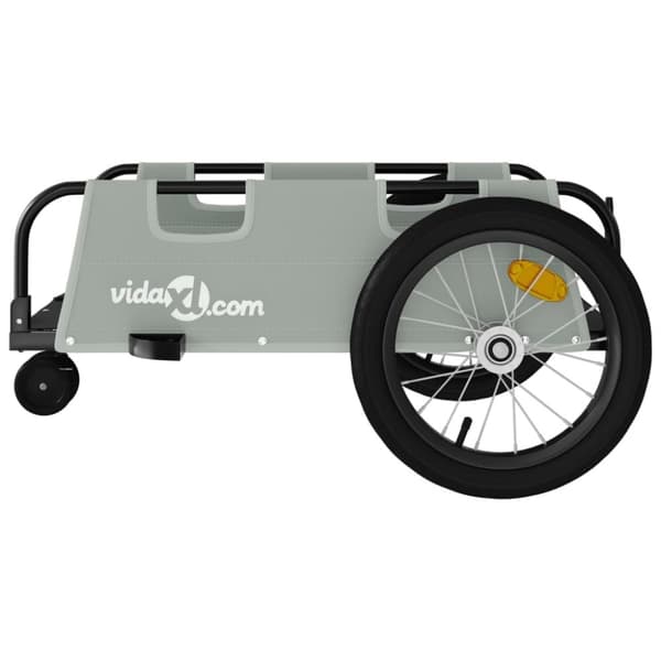 vidaXL cykeltrailer oxfordstof og jern grå