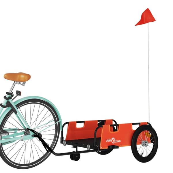 vidaXL cykeltrailer oxfordstof og jern orange